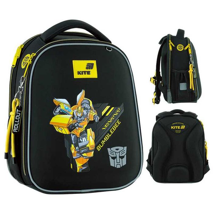 Шкільний набір 5 в 1 Kite Education Transformers (рюкзак, пенал, сумка, ланчбокс, пляшка)