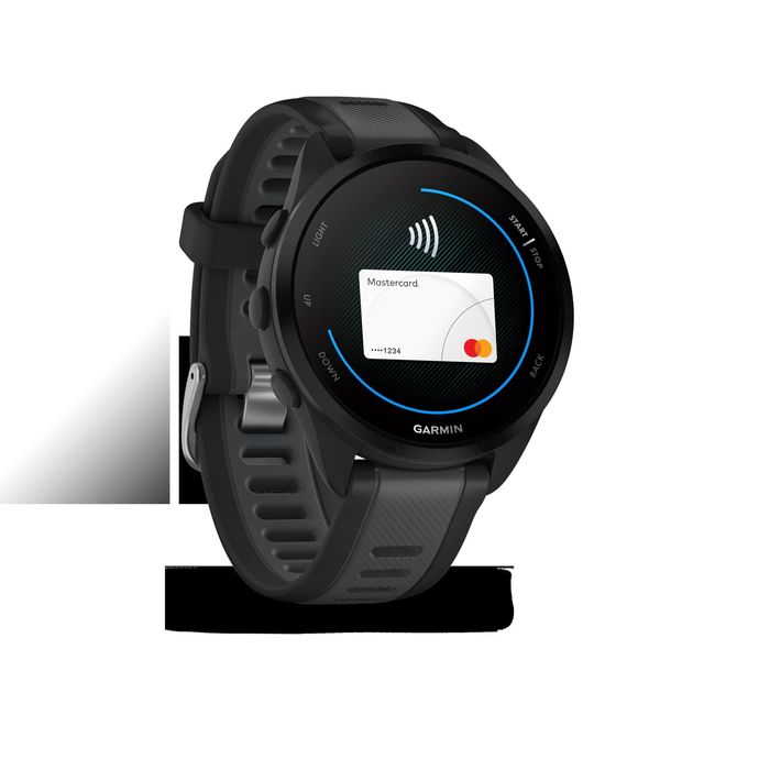 Relógio conectado gps de running garmin forerunner 165 preto/cinzento