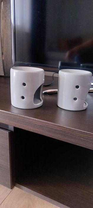 2 nowe kominki na podgrzewacze .szare