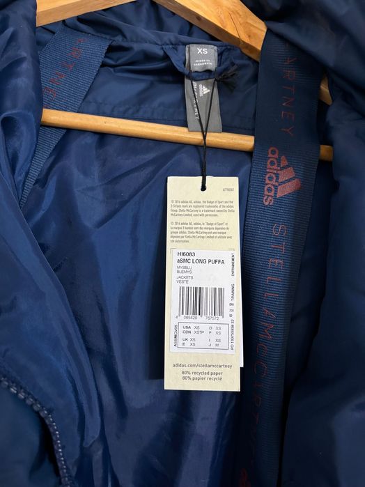 adidas by Stella McCartney długi puchowy płaszcz  XS, S, M , L