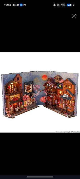 Miniaturowy Domek Book Nook – Wiosenna Japonia – Do Składania – Nowy
