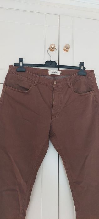 Calças Sarja Castanha Homem Suits Inc