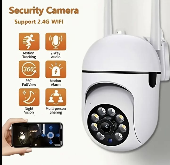 Уличная/Комнатная поворотная ip-wifi camera с датчиком движения!
