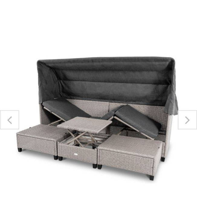 Zestaw ogrodowy duży szary