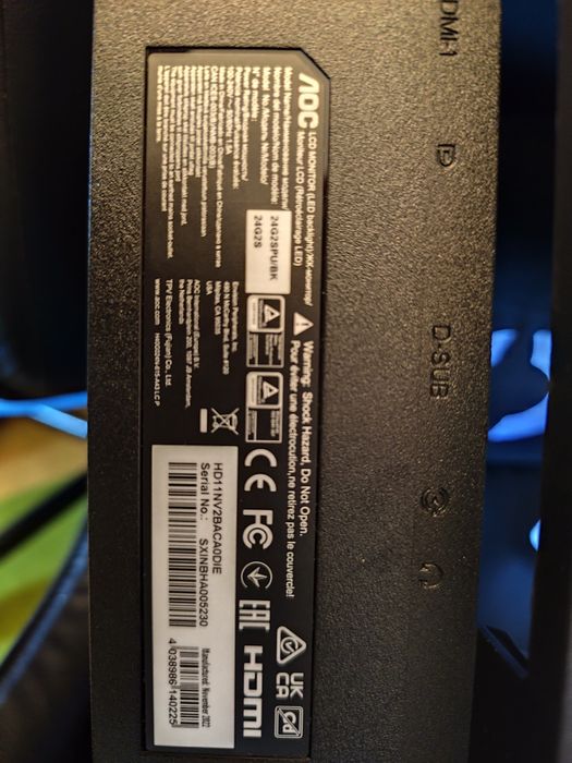Monitor AOC 24G2SPU para Peças - LER DESCRIÇÃO