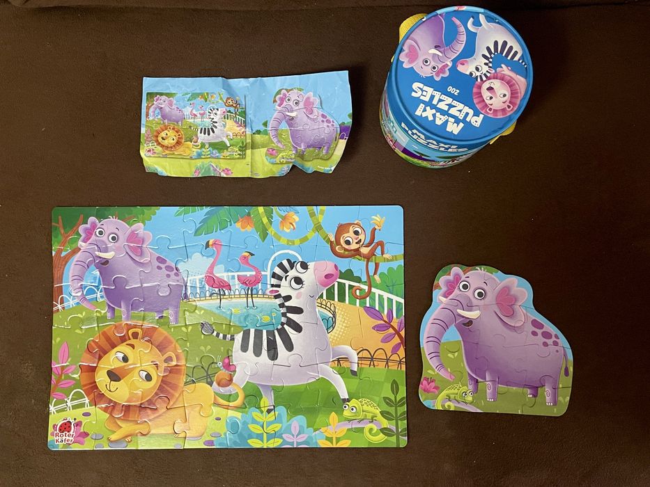 Игра-пазл Roter Kafer Maxi Зоопарк 2 в 1