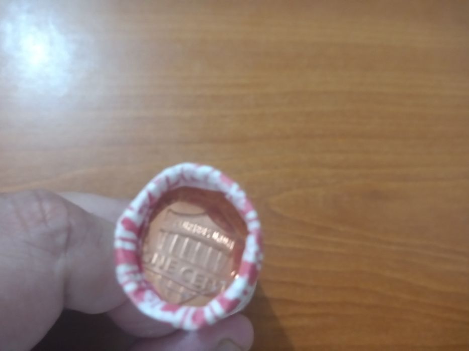Rolo de 50 moedas de 1 penny de 2010