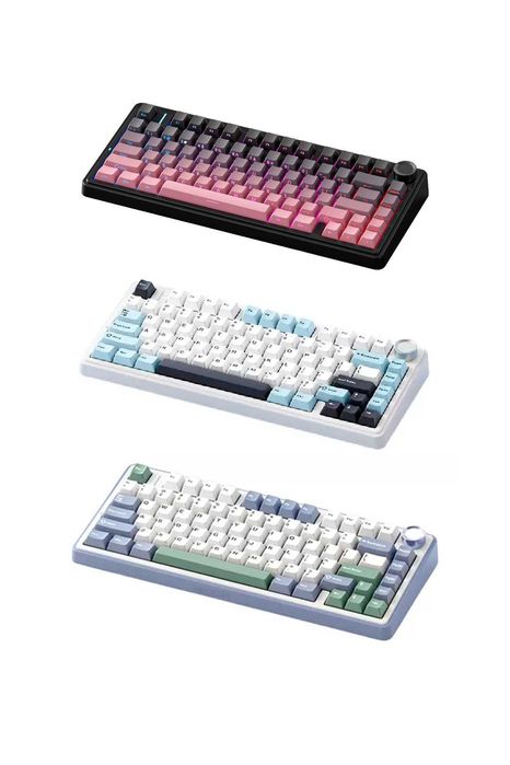 Механічна клавіатура Aula F75 Black-Pink\Glacier Blue\Cedar Green 75%