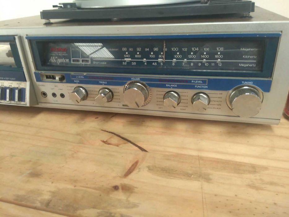 Vintage Radio Vinyl Cassette Player RESING STR-S777PMC made Japan