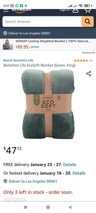 Плед, покривало, berkshire blanket Eco Soft