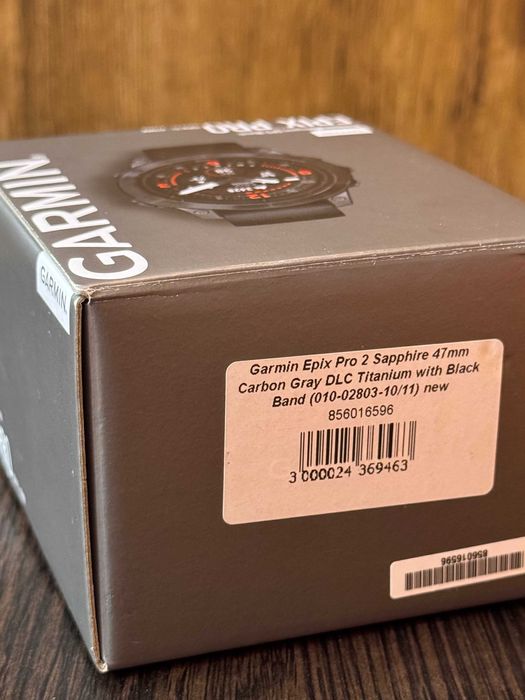 Garmin Epix Pro 2 47mm Sapphire Carbon Gray DLC Ідеал, повний комплект