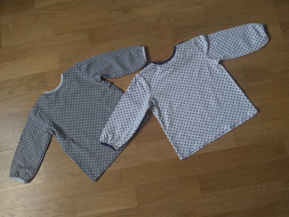 Bluzki z kołnierzykiem r. 80/86