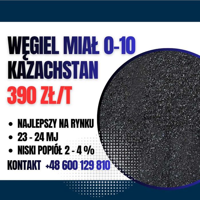 Miał węglowy Kazachstan 23 - 24MJ | Opał | Transport