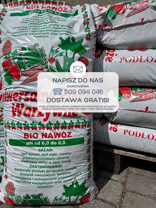 Dekoracyjna Kora Sosnowa Ziemia Torf Nawóz Dowóz Rembertów OKOLICE