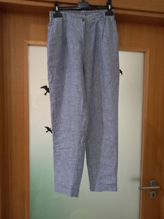 Calças curtas riscas azuis SMF