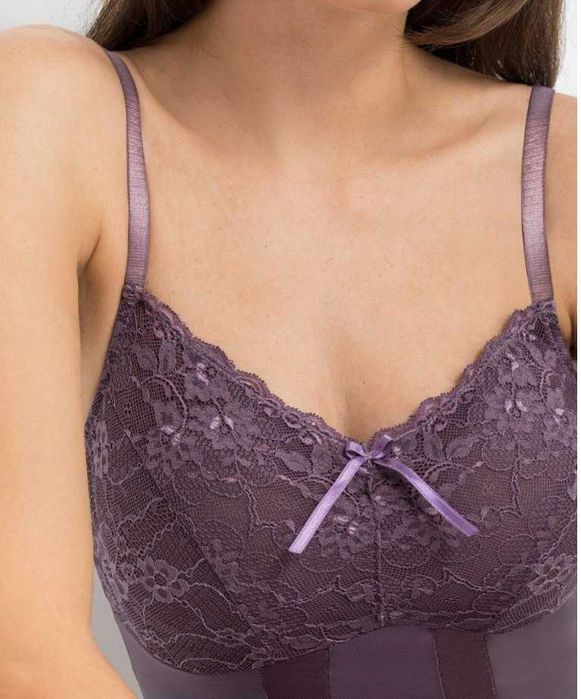 _NOWA body fioletowe koronkowe bielizna r.36