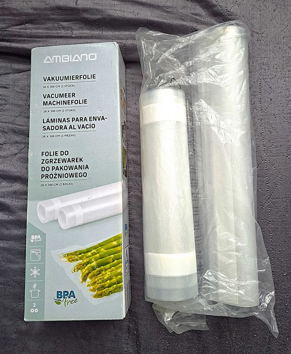 Folie do zgrzewarki - 2 folie 28x300cm, 1 folia 22x180cm, 4 woreczki