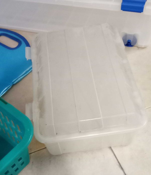 Caixa, cesto, limpa fatos e outros, tudo por 5€