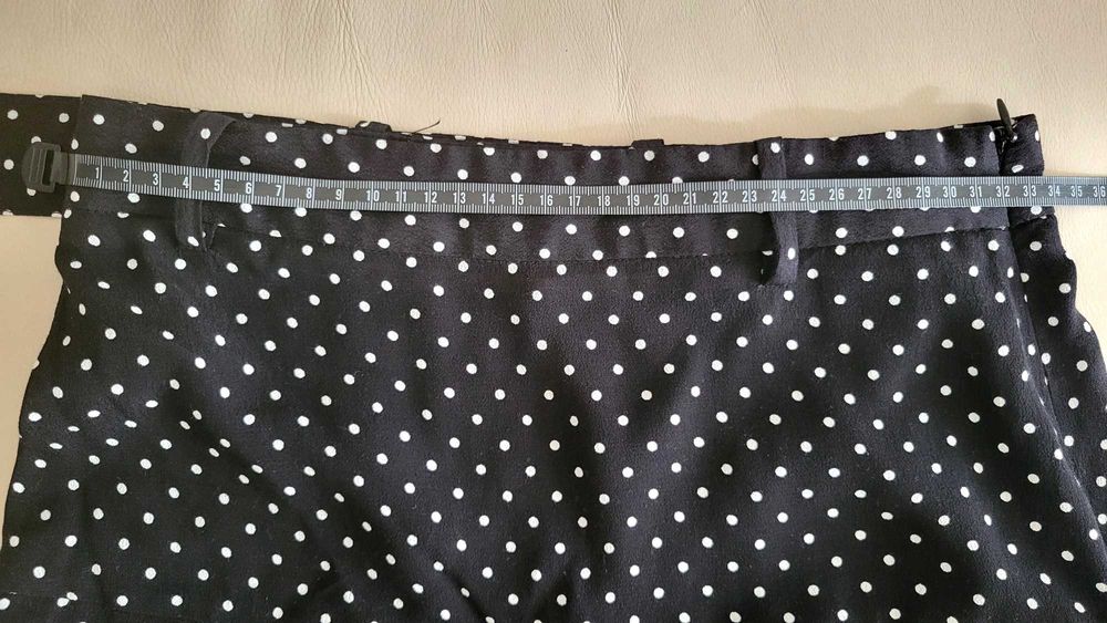 Zara spódnicospodnie czarne w białe groszki polka dots jak nowe XS 34