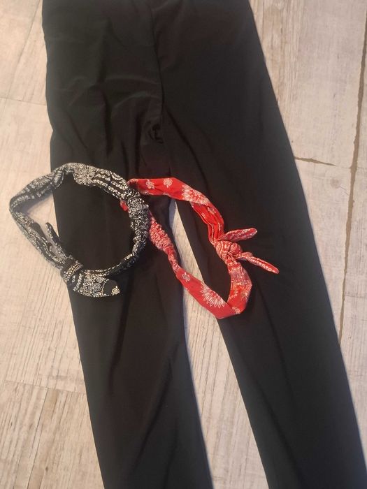 Leginsy  czarne  r m i opaski db bdb stan