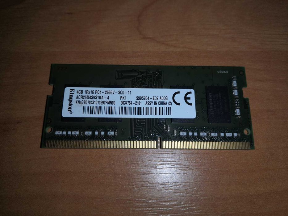 Оперативна пам'ять для ноутбука Kingston 4Гб. DDR4-2666МГц PC4-21300