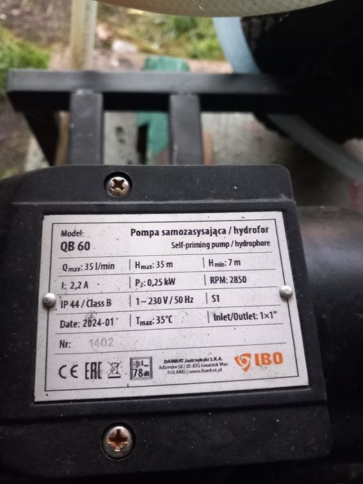 Sprzedam pompę do napełniania ogrzewania podłogowego