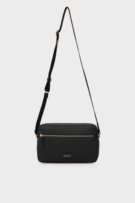 100% ОРИГІНАЛ Calvin Klein embossed crossbody ZIP NEW сумка чорна кросбоді чоловіча через плече