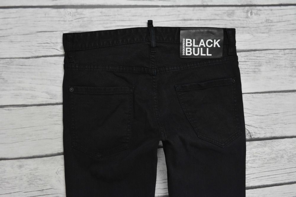 Dsquared2 Cool Guy Jean Tapered Black Bull Jeansy Stretch W32 L34 32/34 pas:88-90