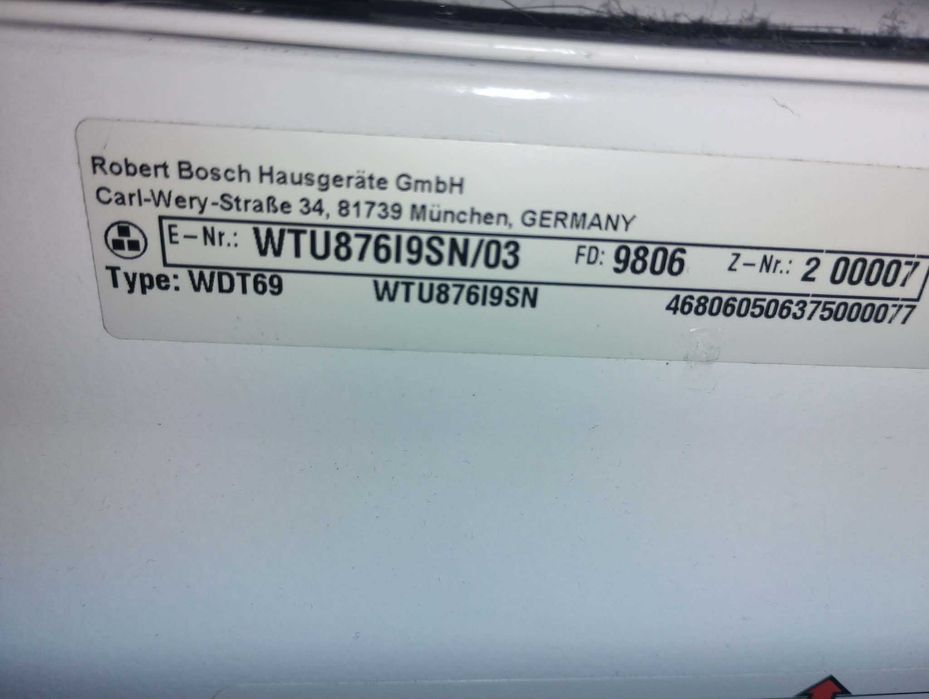Suszarka Bosch 8 kg