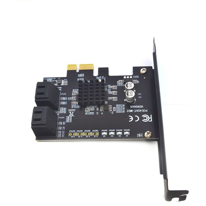 Placa de expansão PCI-E SATA III, 6Gbps 4 portas