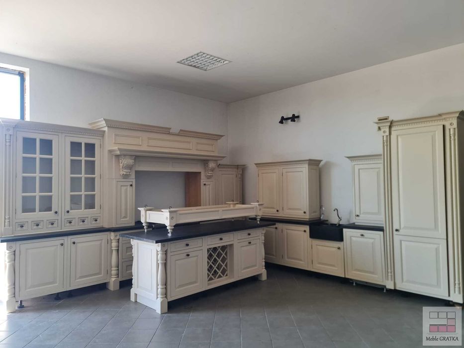Kuchnia drewniana, rzeźbiona, blaty kamienne, AGD. Dostawa-cała Polska