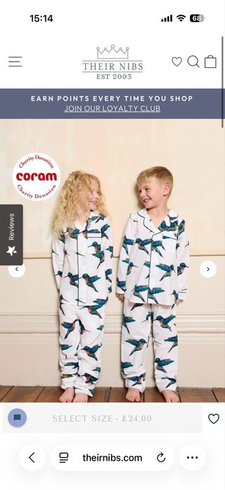 Піжама комплект з динозаврами Their nibs London 7-8 118-128