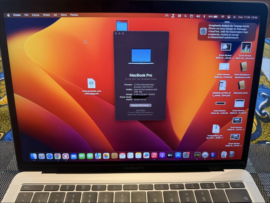 MacBook Pro 13'' 2017 A1708, magic keyboard, magic trackpad 2