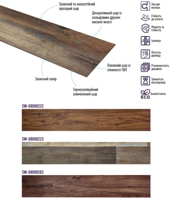 Акція ‼️Вінілова плитка, плитка в рулоні,плитка під ламінат