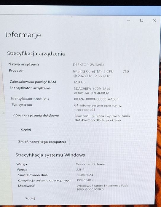 Komputer stacjonarny/ windows 10/ dobre parametry