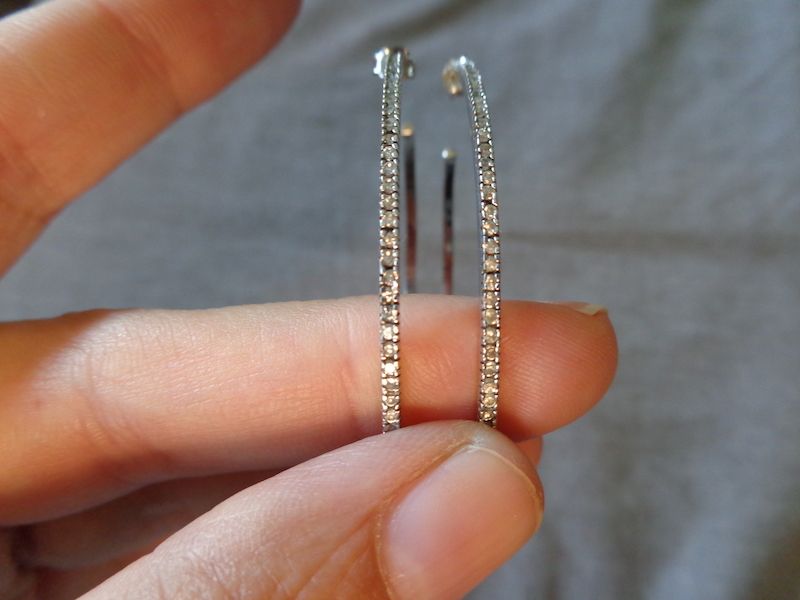 Vendo argolas em prata de lei e zirconias