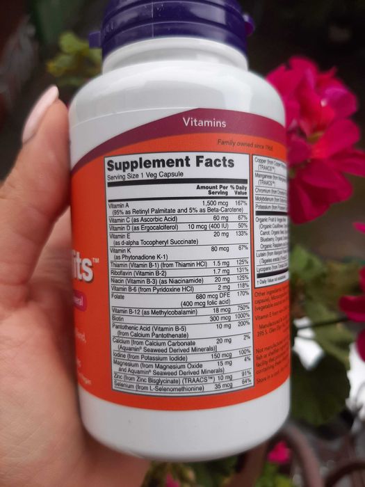 -10% Мультивитамины Daily Vits, NOW Foods, Вітаміни 30 100 120 250