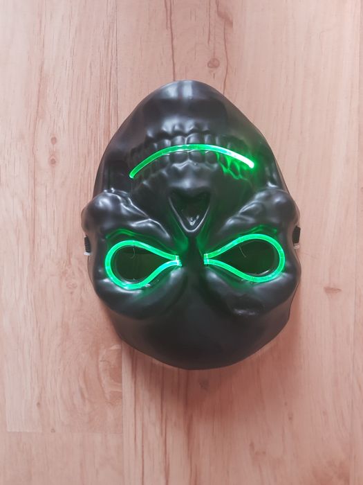ŚWIECĄCA Plastikowa maska na twarz Kosciotrup