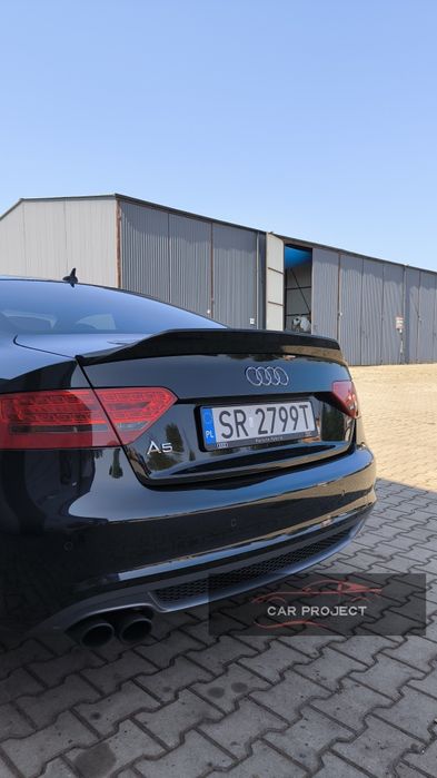 Audi A5 8T Coupe Spoiler Lotka Dokładka Tylna Czarny Połysk