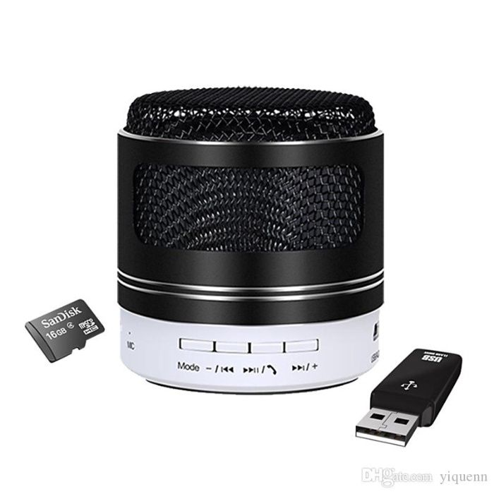 Coluna bluetooth com microfone e luz MP3 FM Novas em caixa