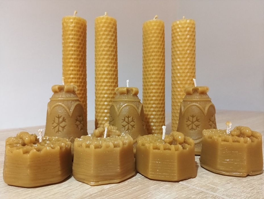 Świeczki z wosku pszczelego
