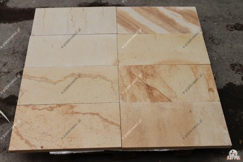 ~21~ Płyty elewacyjne z żółtego piaskowca, 80/40/3 cm płytki elewacja