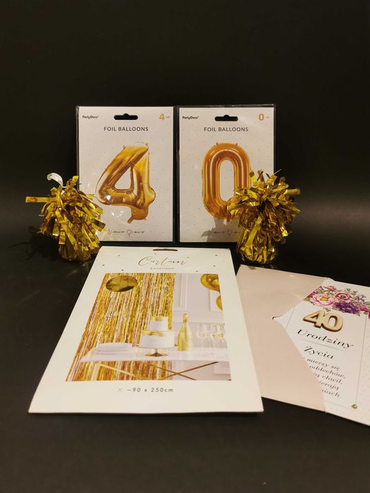 dekoracje urodzinowe 40 lat NOWE 2 zestawy - sam wybierz