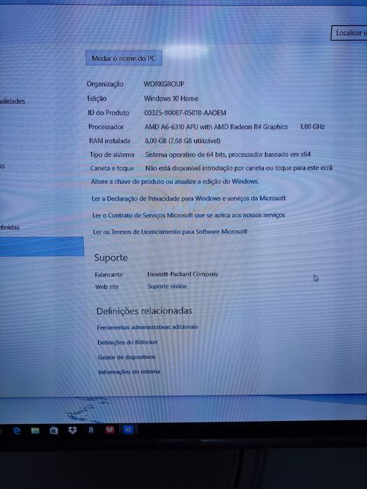 HP Slimline 450-a100np 8GB - 1 TB Impecável