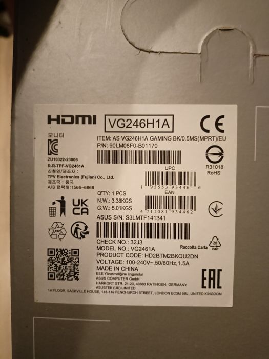 Monitor Asus 24 cale