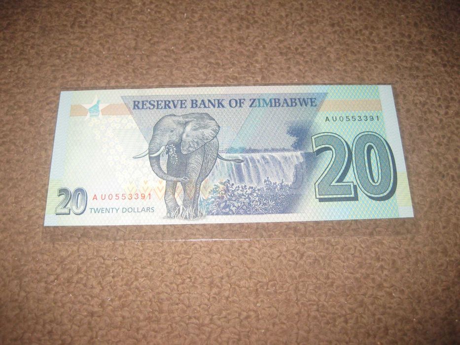 Nota do Zimbabwe "20 Dollars" UNC