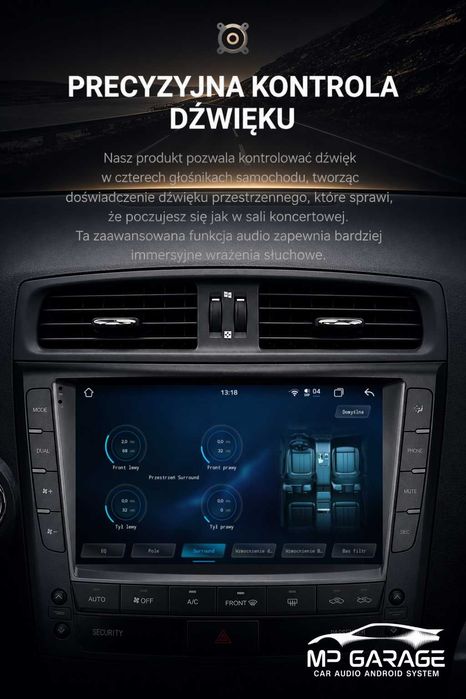 Lexus IS200/250/300 Radio Android_14 CarPlay/AndroidAuto 4G Qled LTE Montaż Gwarancja !!!