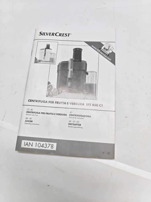 Liquidificadora / Centrífuga SilverCrest para fruta e legumes,