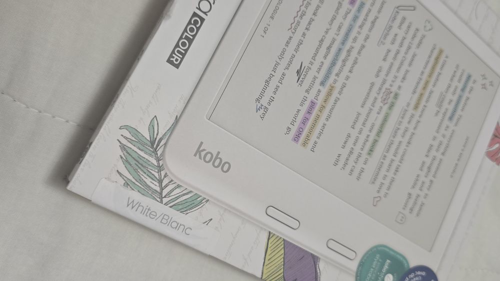 Kobo libra colour Branco com capa protecção