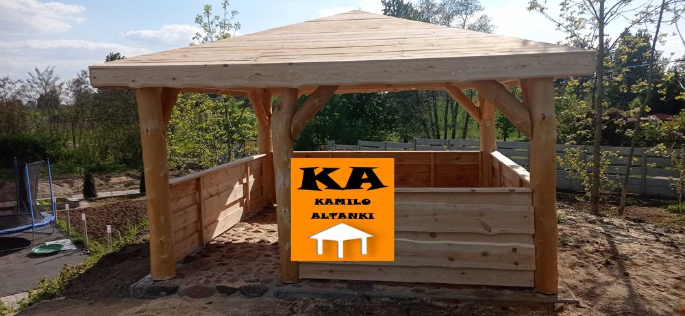 Altana na grubym balu altanka altanki ogrodowe